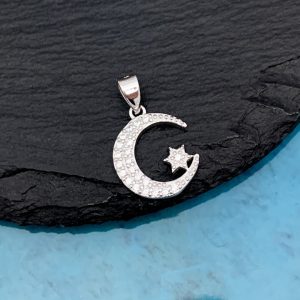 Silver Moon & Star Pendants