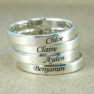 Silver Name Rings (Customizable)