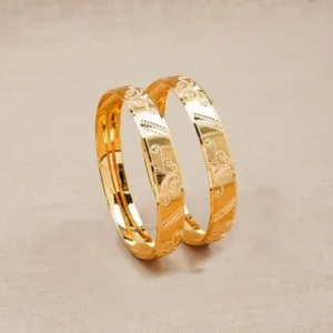 Textured Gold Bangles